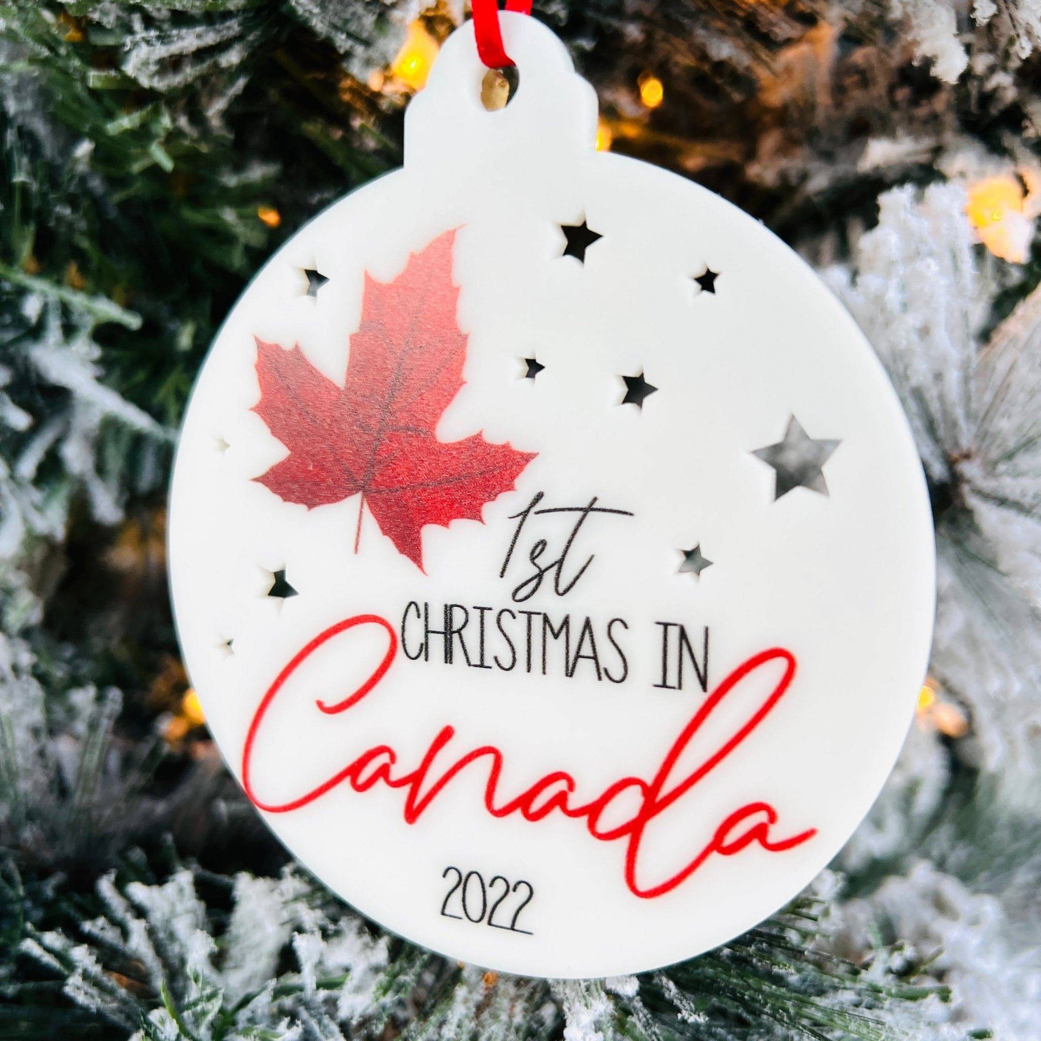 First Christmas in Canada Ornament - Sticks & Doodles