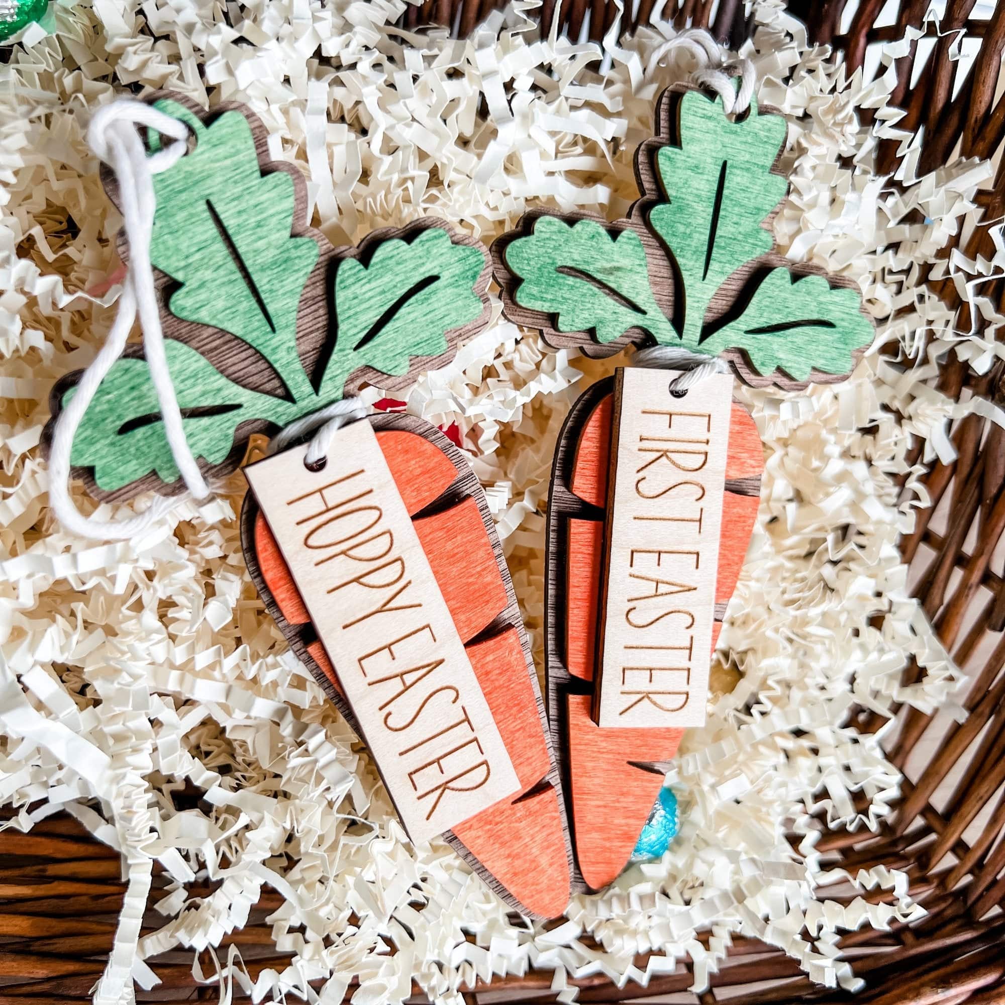 Garden Carrot Easter Basket Tags - Sticks & Doodles