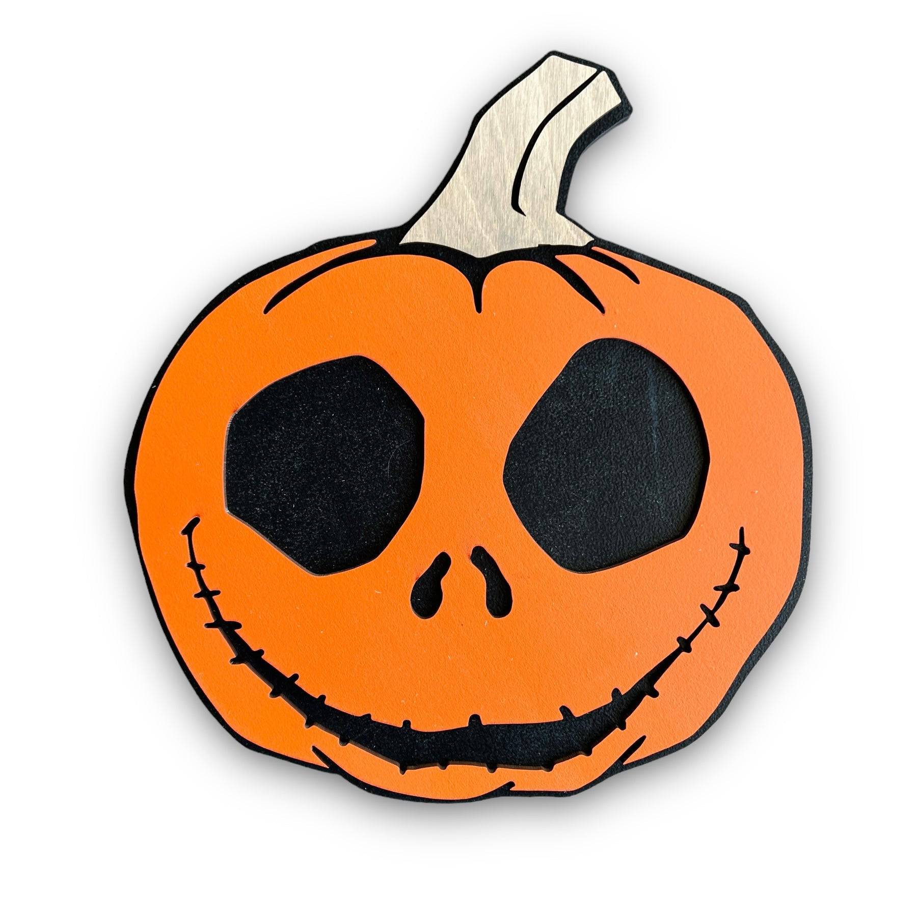 Halloween Pumpkin 3D Wood Sign - Sticks & Doodles