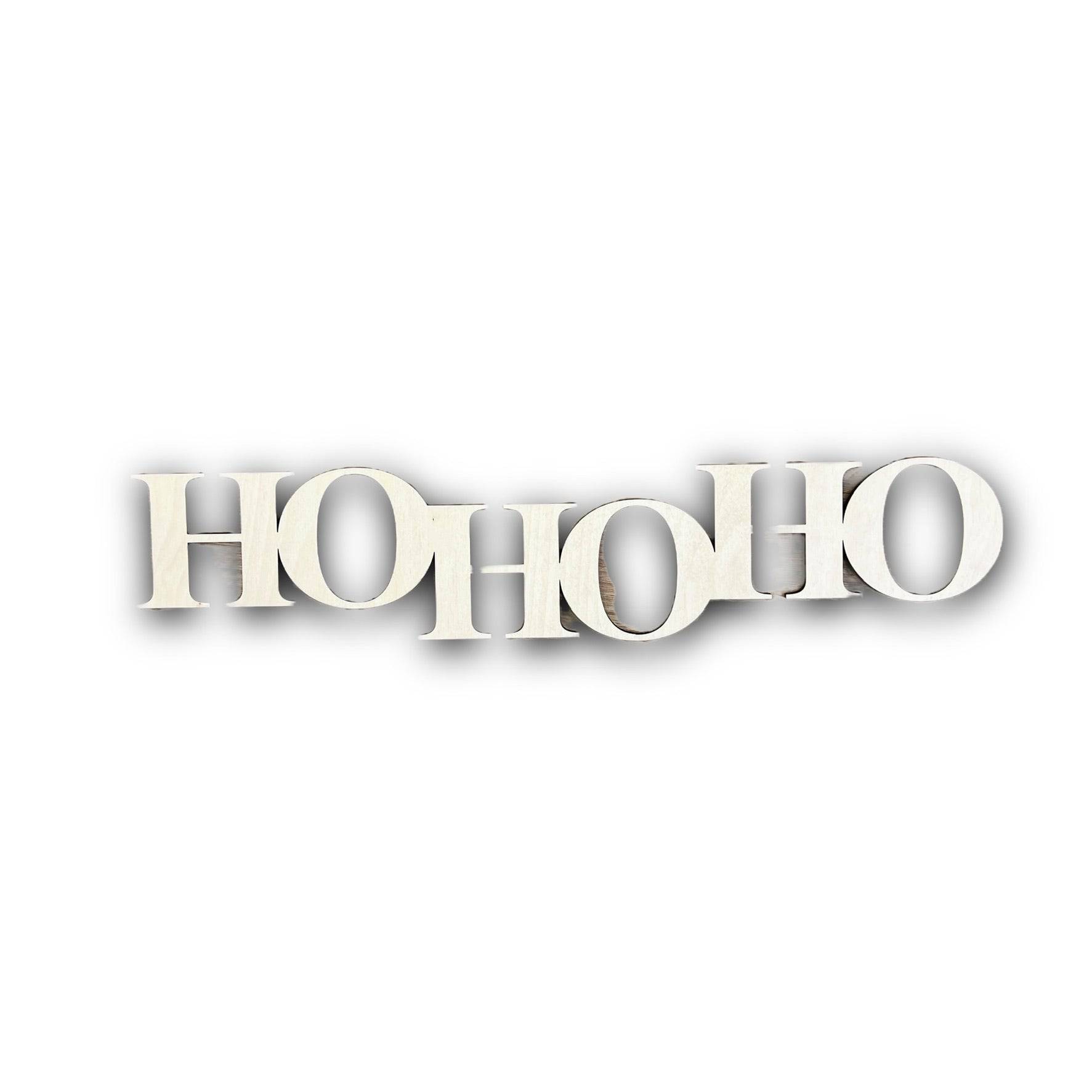 Ho Ho Ho Single Layer Sign - Sticks & Doodles