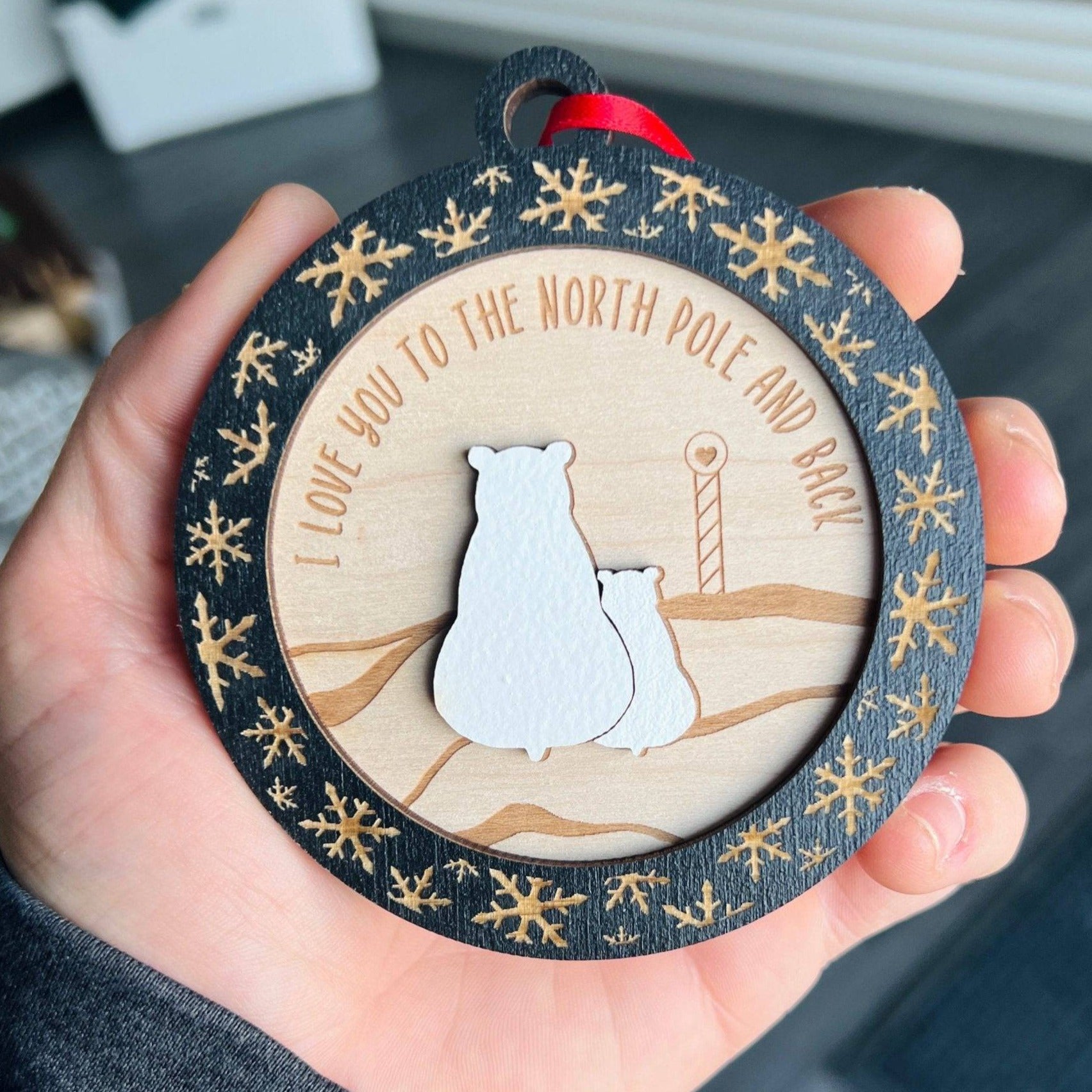 I Love You to the North Pole and Back Ornament - Sticks & Doodles
