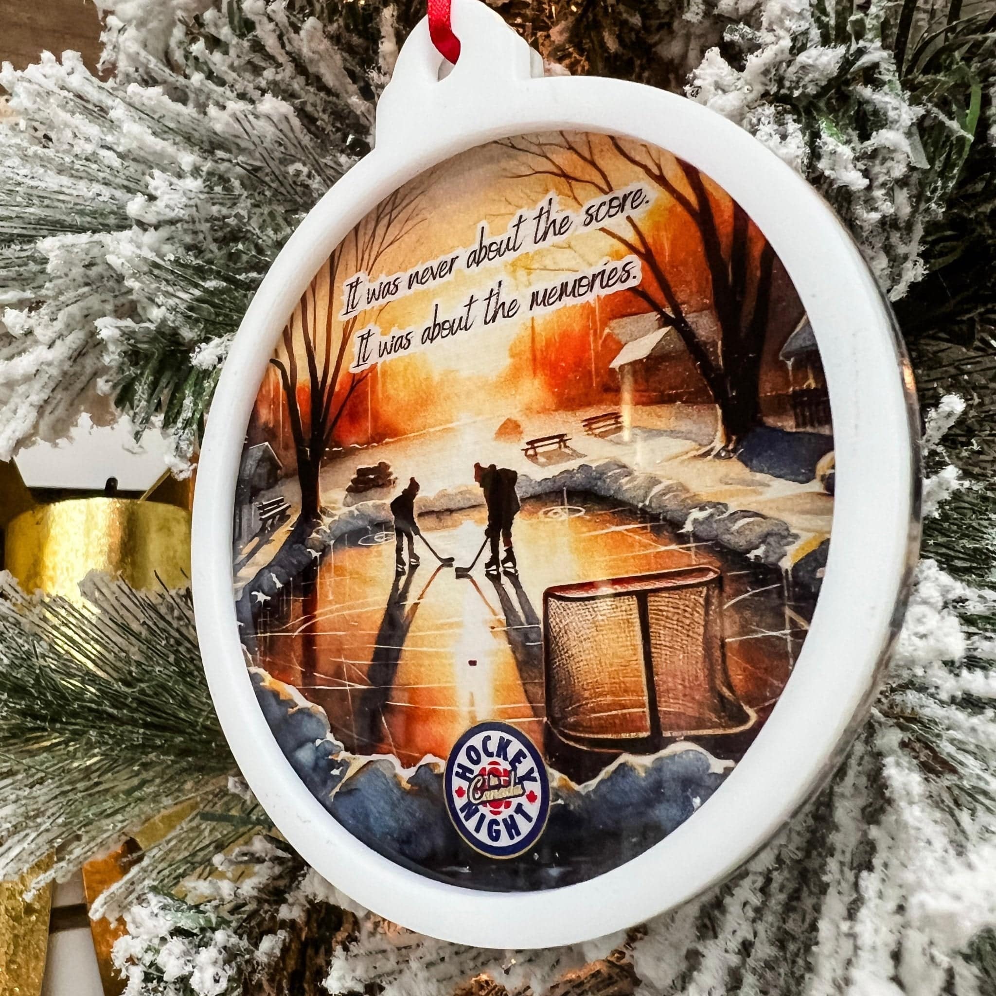 It Was Never About the Score Sticks & Doodles X Hockey Night in Canada Collectors 3D Wood Ornament - Sticks & Doodles
