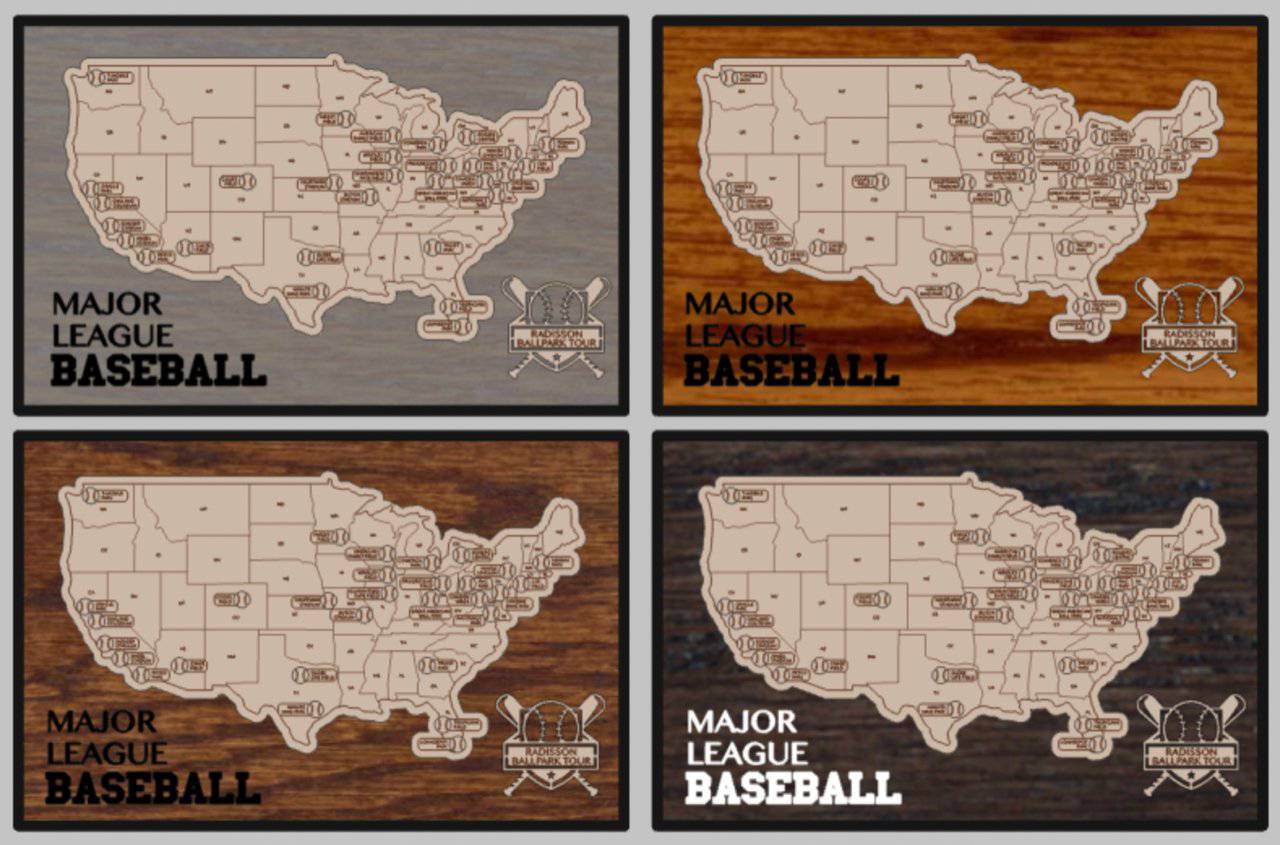 Major League Baseball Map Sign - Sticks & Doodles