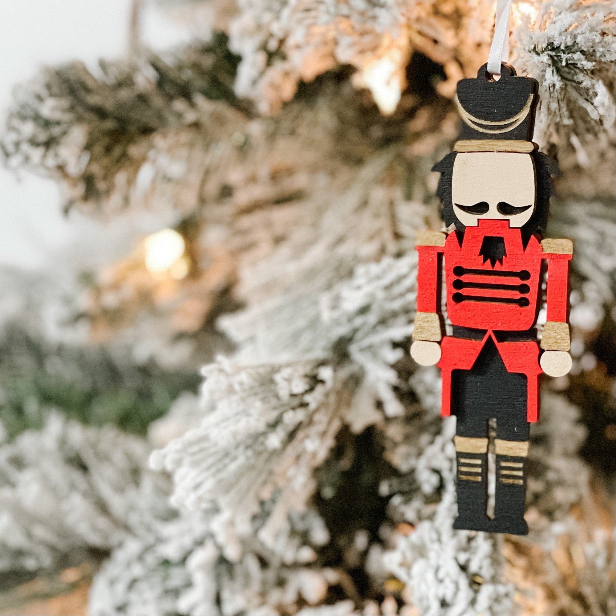 Minimalist Nutcracker Christmas Ornament - Sticks & Doodles