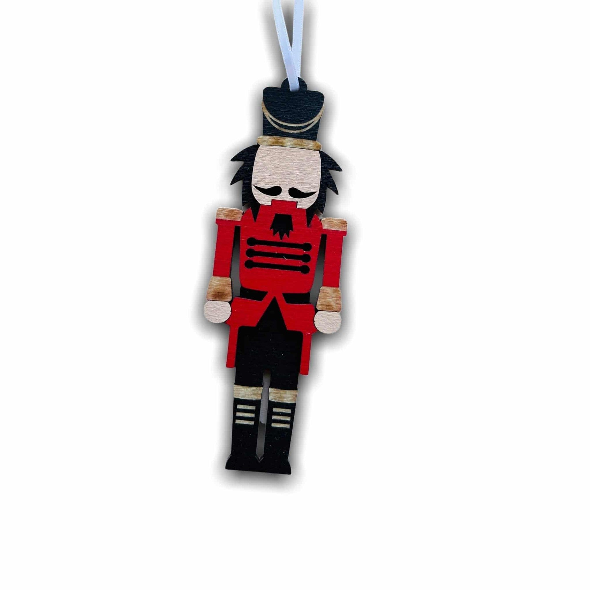 Minimalist Nutcracker Christmas Ornament - Sticks & Doodles