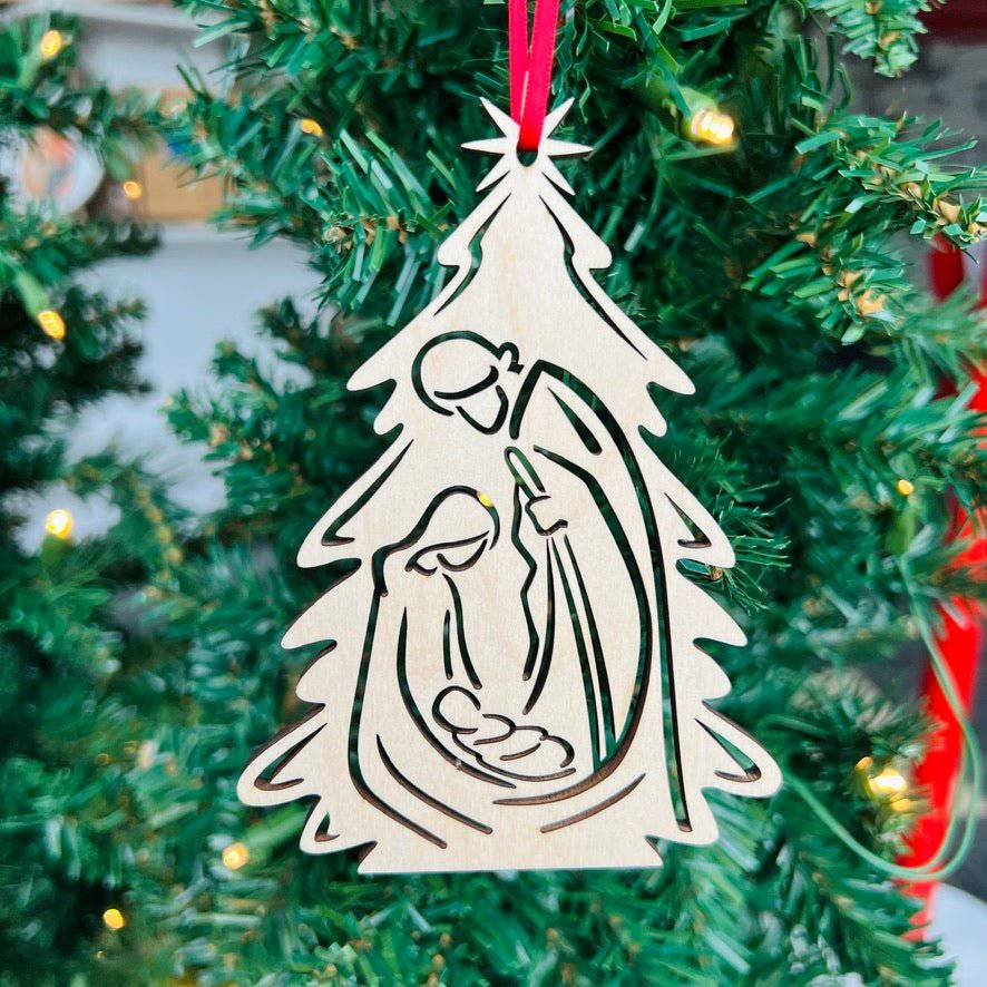 Nativity Tree Ornament - Sticks & Doodles