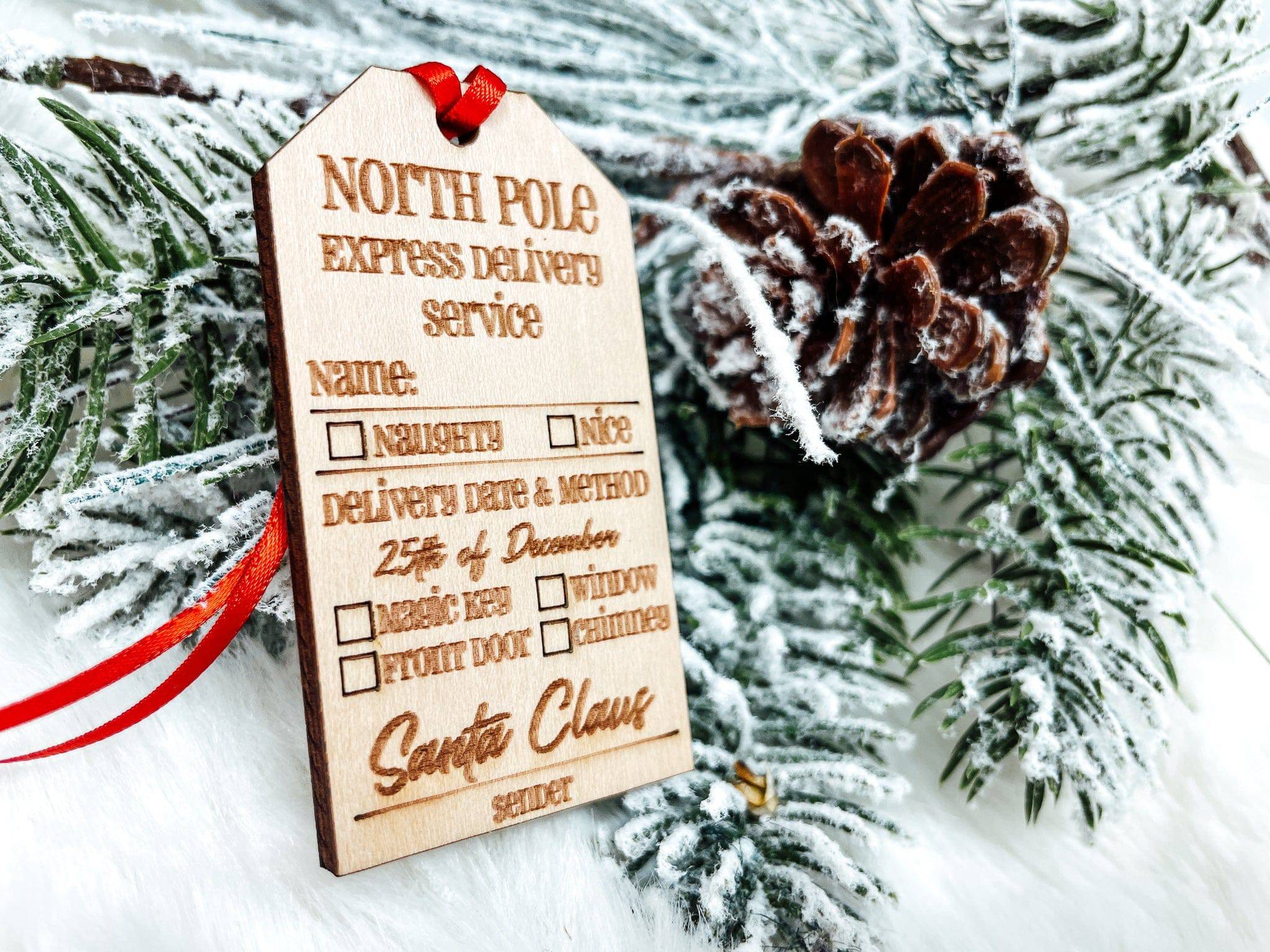 North Pole Delivery Service Tag - Sticks & Doodles
