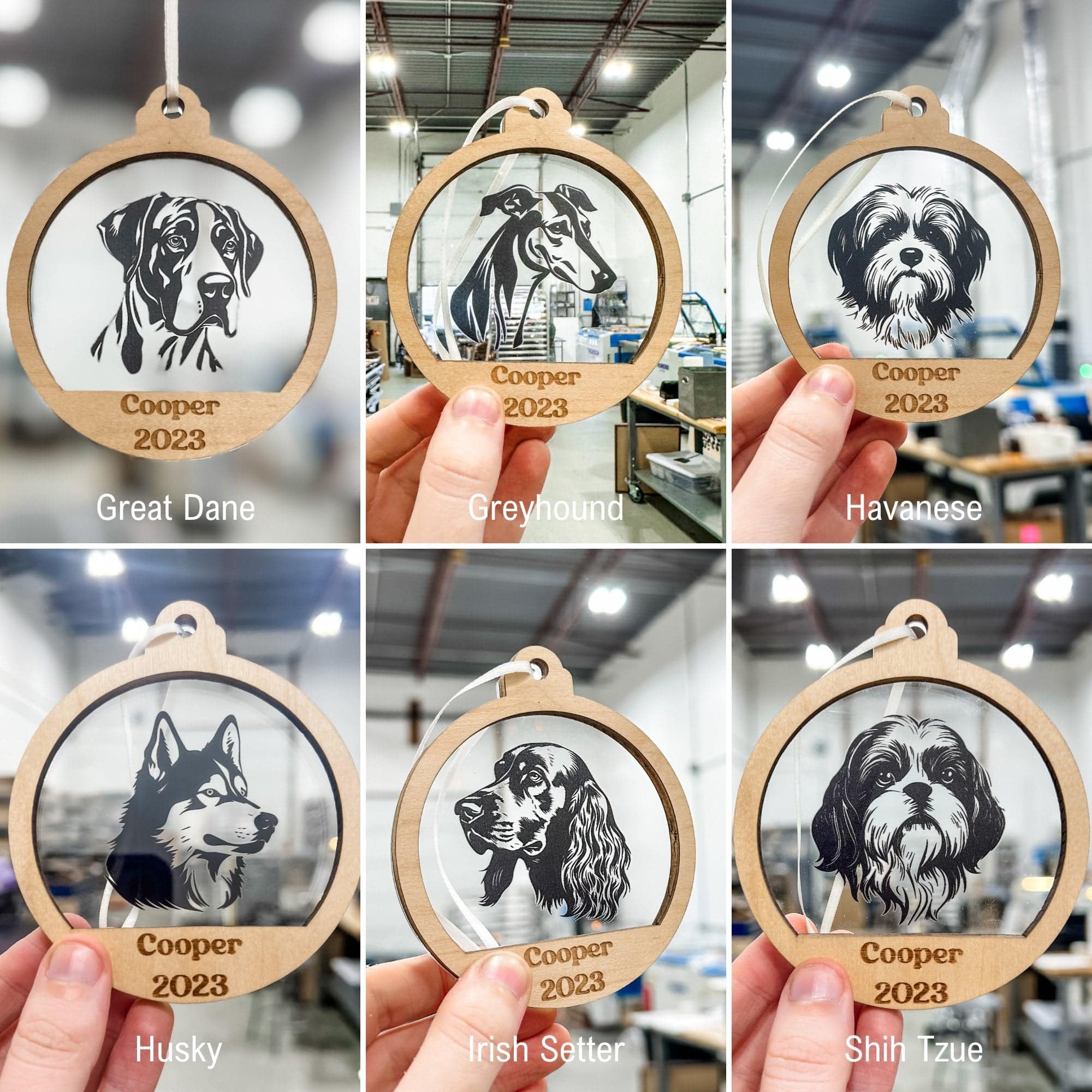 Personalized Dog Breed Ornaments **Choose from 48 Dog Breeds!** - Sticks & Doodles