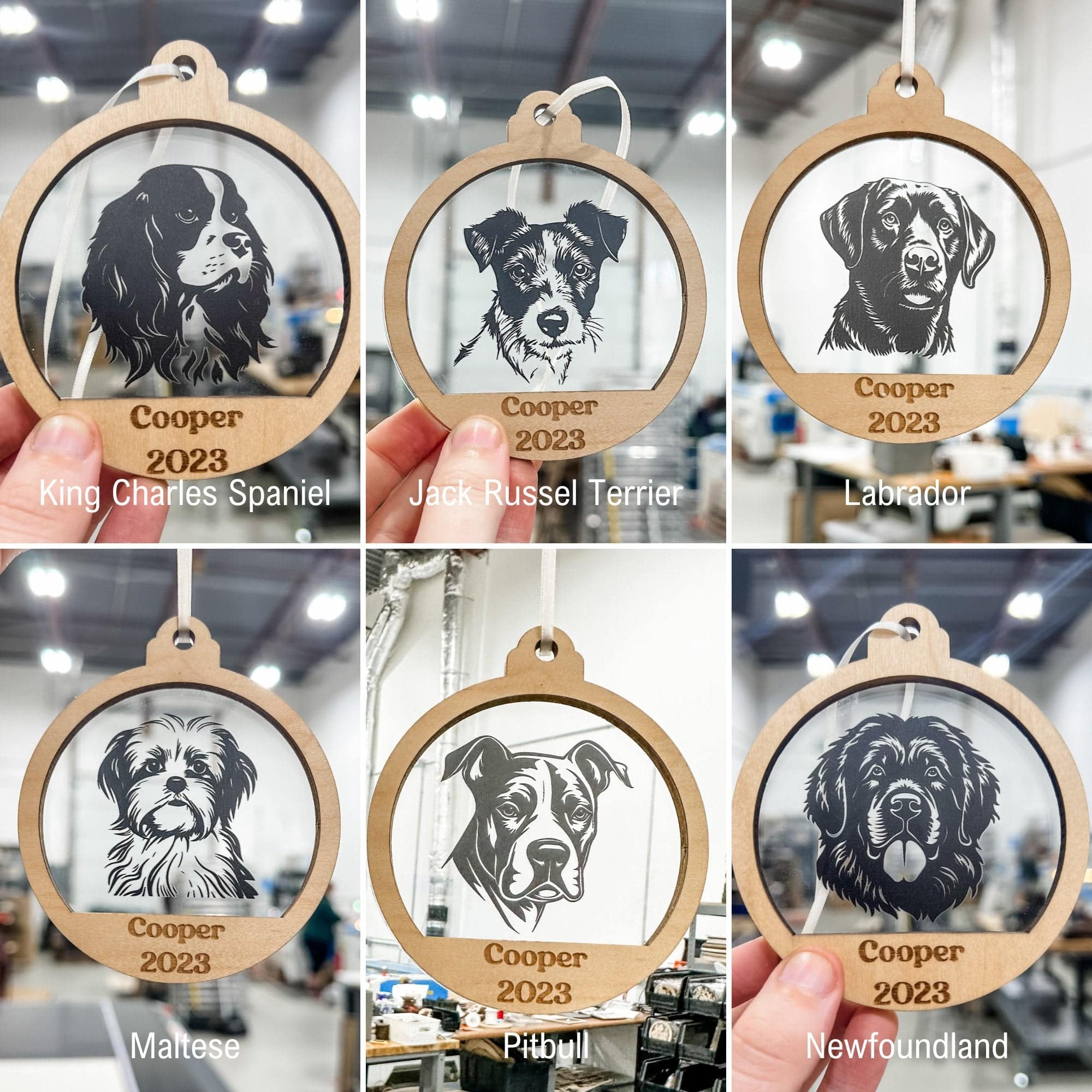 Personalized Dog Breed Ornaments **Choose from 48 Dog Breeds!** - Sticks & Doodles