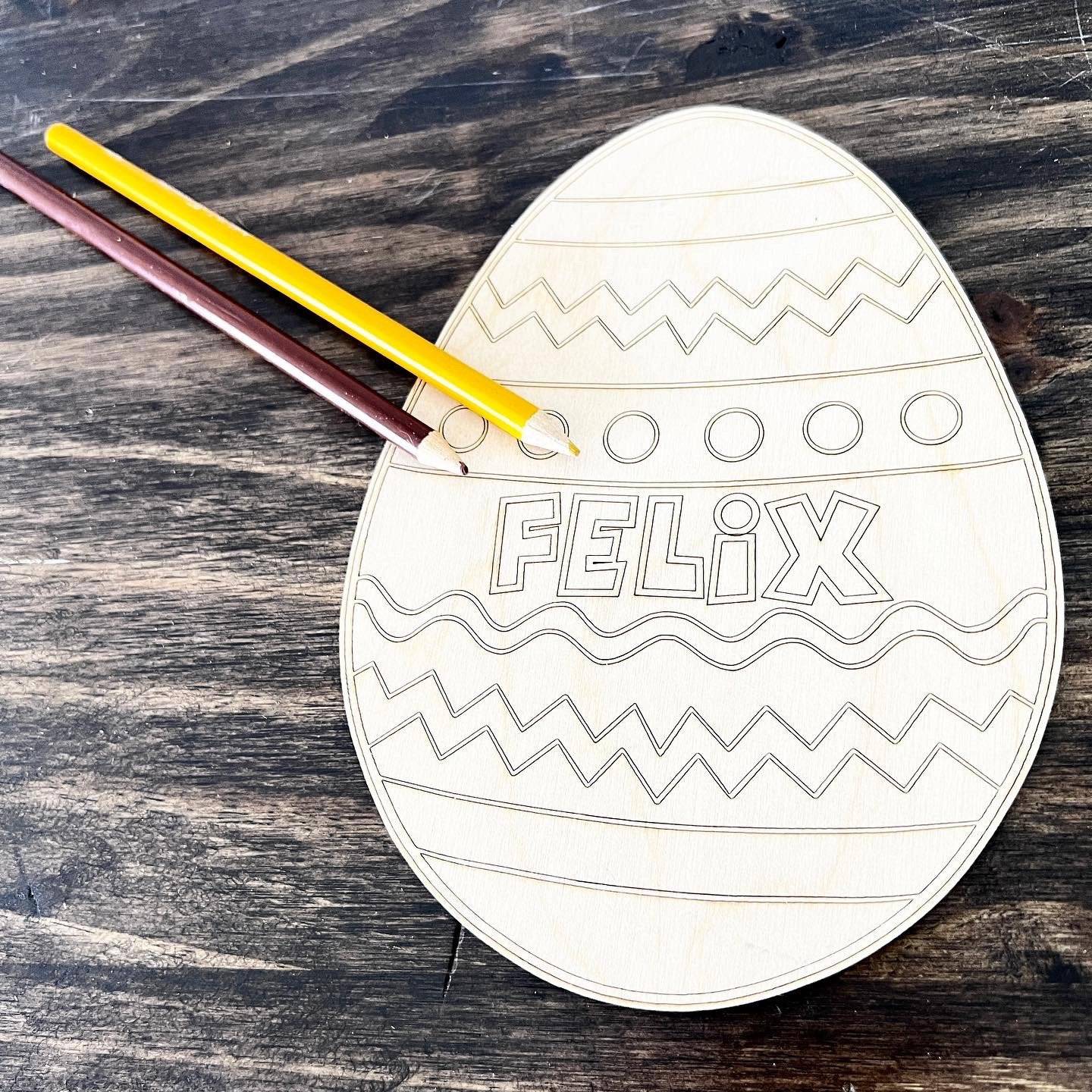 Personalized Easter Egg Colour Me - Sticks & Doodles
