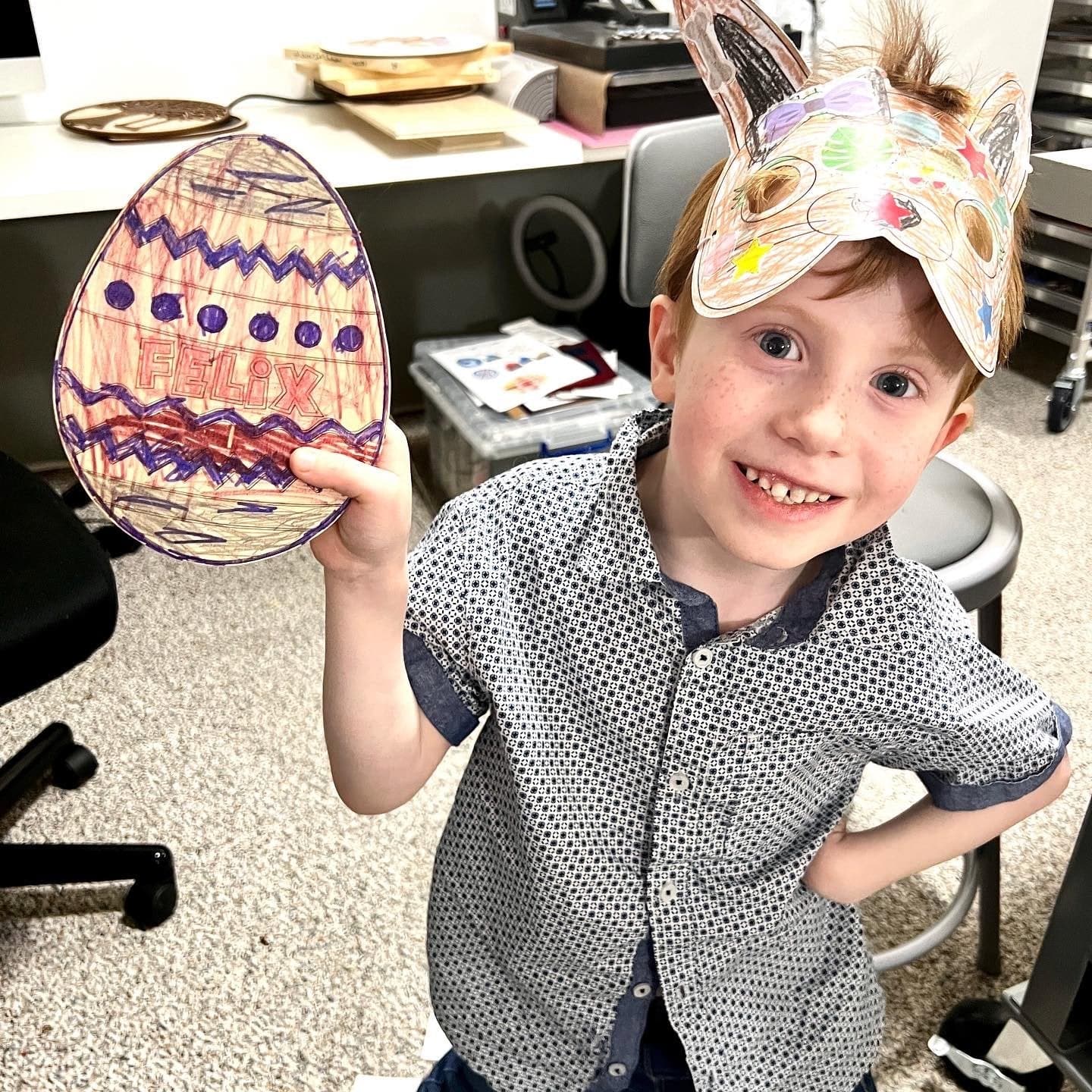 Personalized Easter Egg Colour Me - Sticks & Doodles