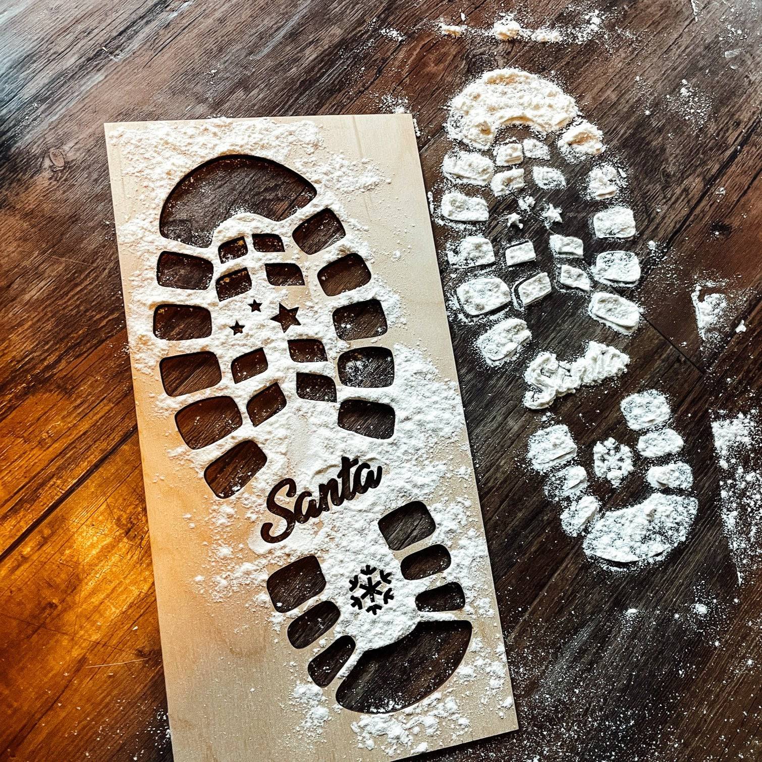 Santa's Footprints Stencil - Sticks & Doodles