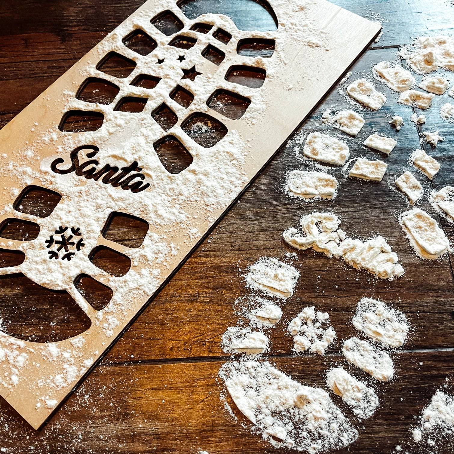Santa's Footprints Stencil - Sticks & Doodles
