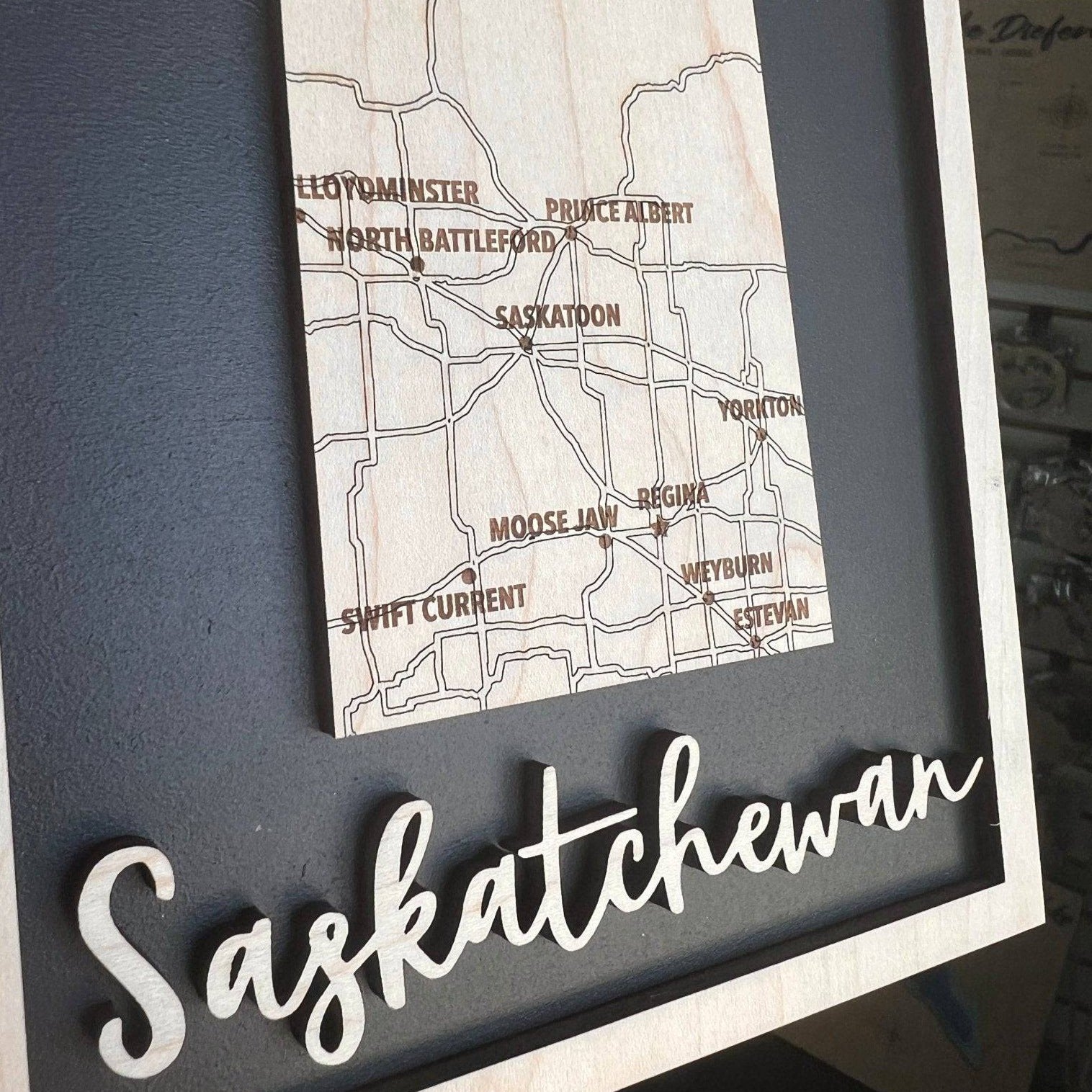 Saskatchewan Map Mini Sign - Sticks & Doodles
