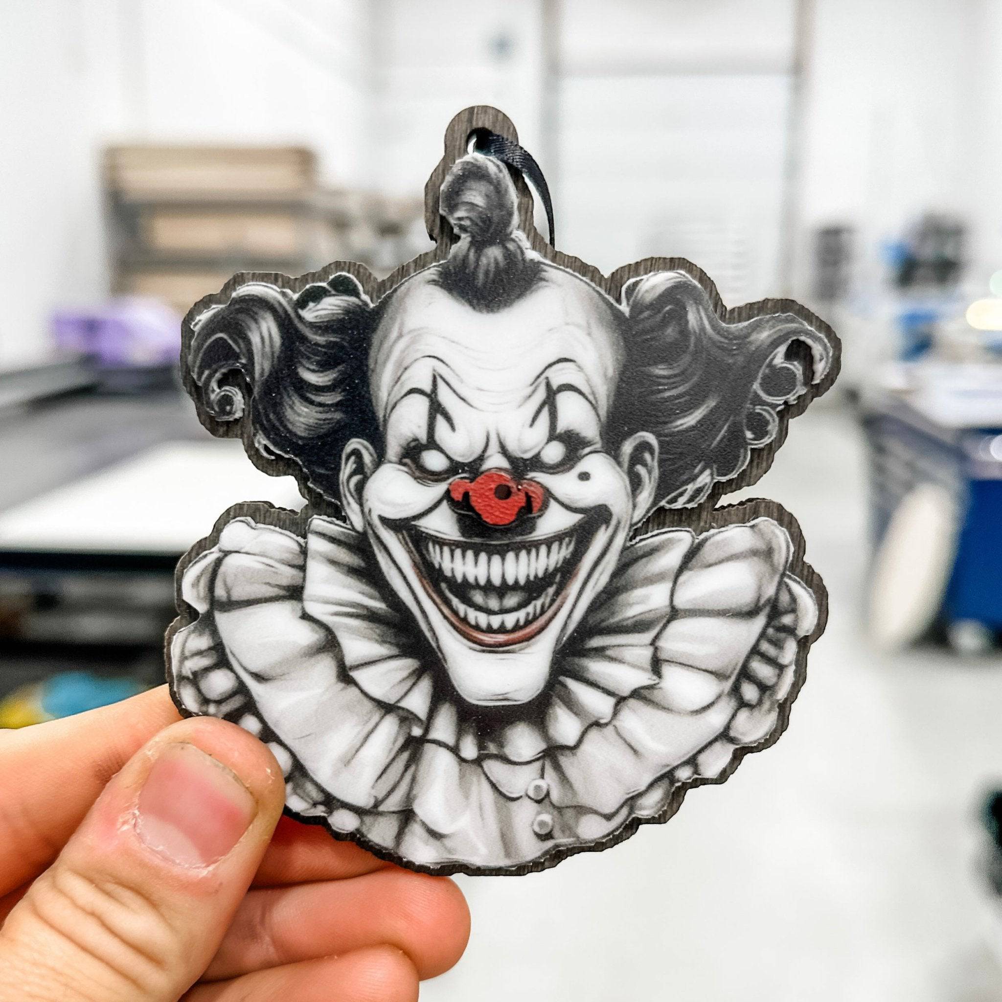 Scary Clown Ornament - Sticks & Doodles