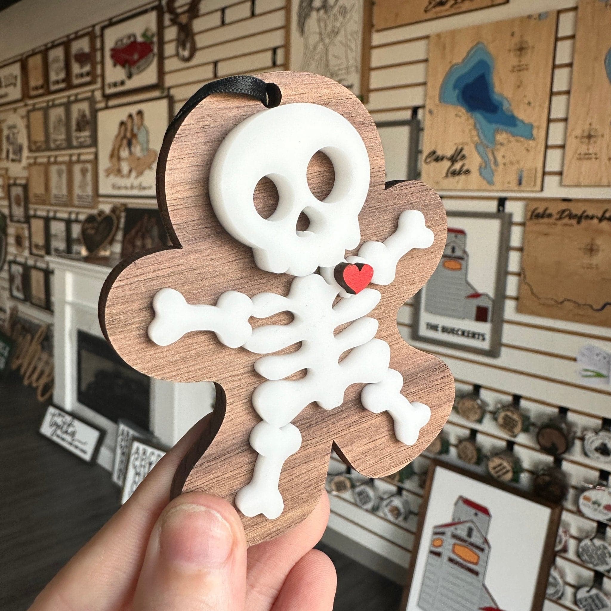 Skeleton Gingerbread Ornament - Sticks & Doodles