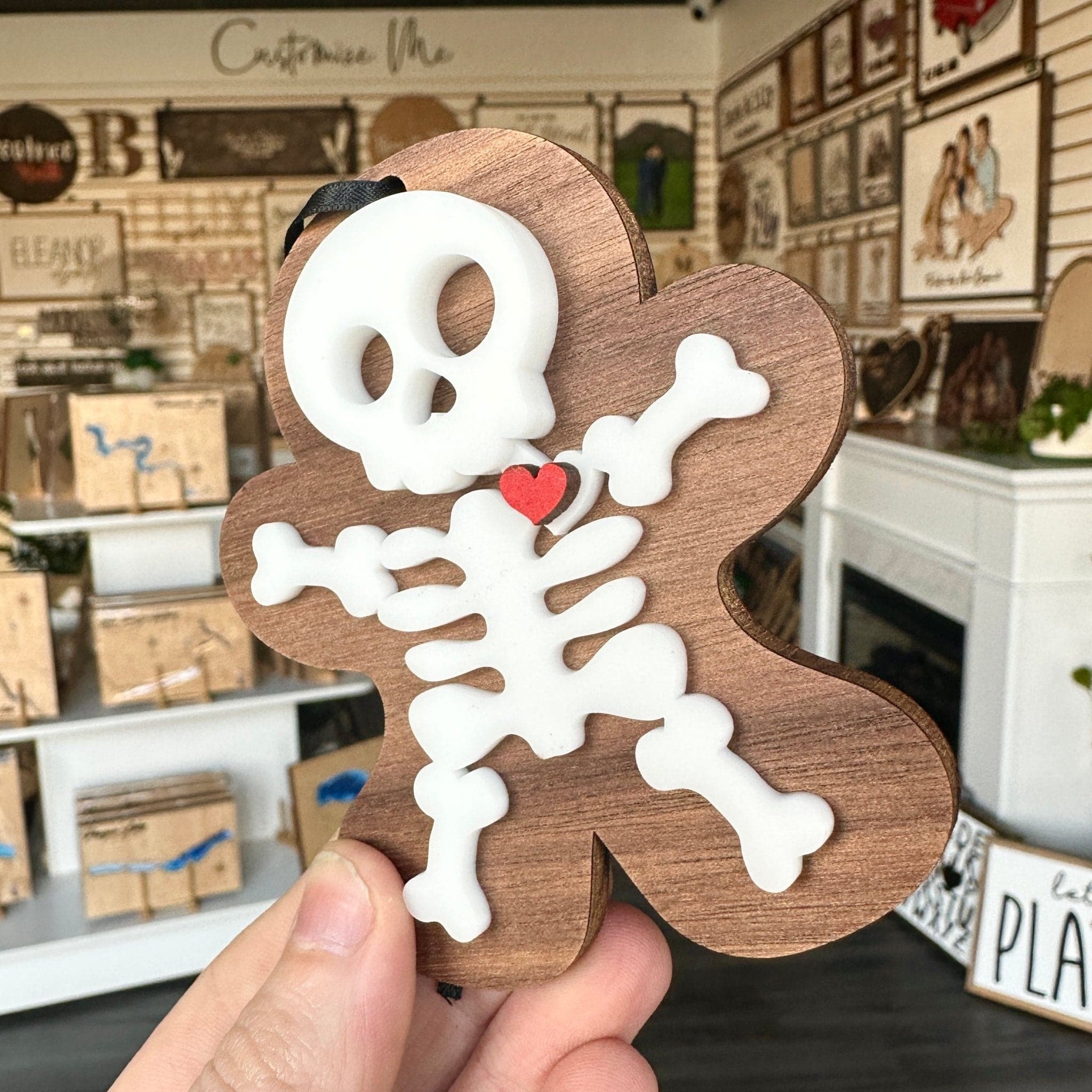 Skeleton Gingerbread Ornament - Sticks & Doodles