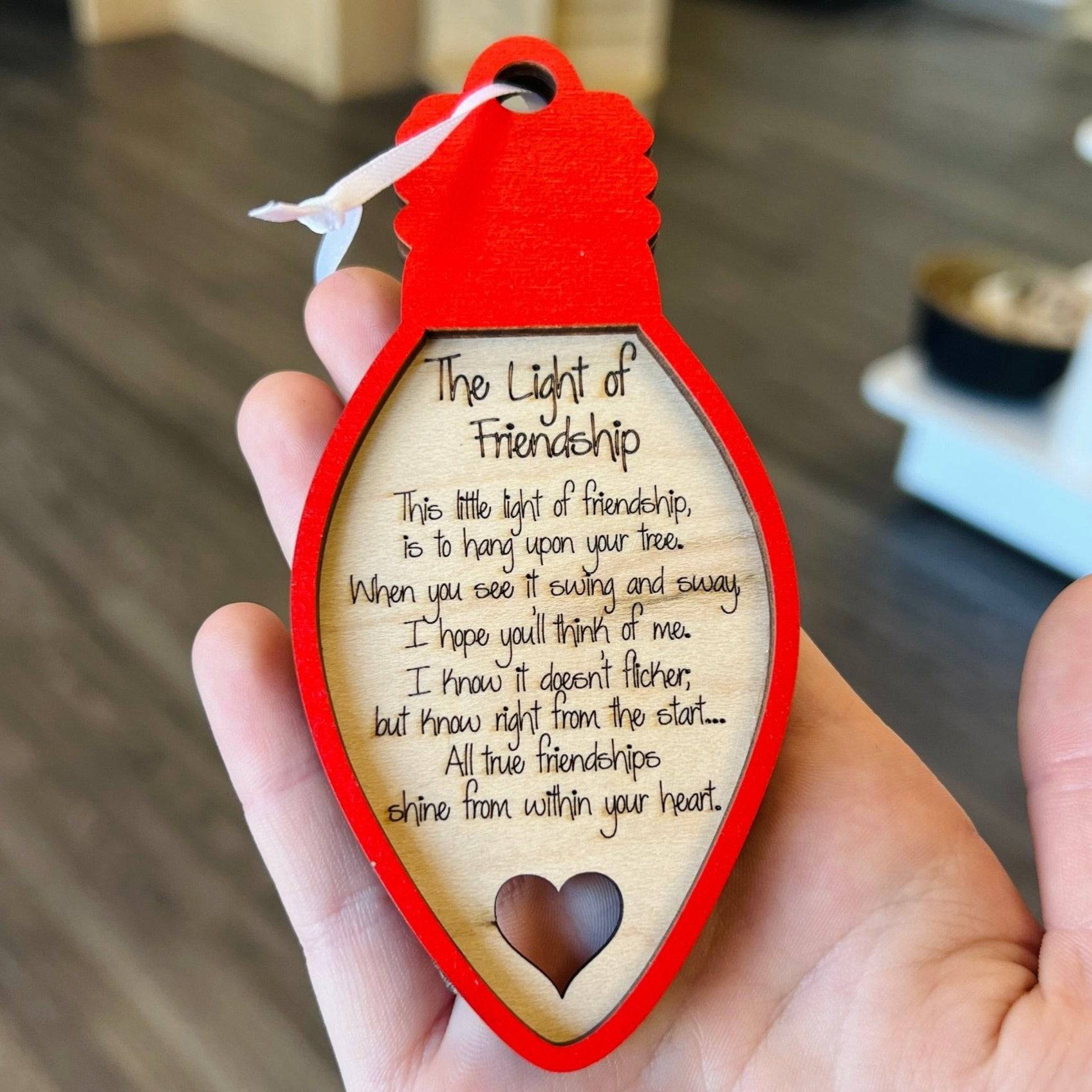 The Light of Friendship Ornament - Sticks & Doodles