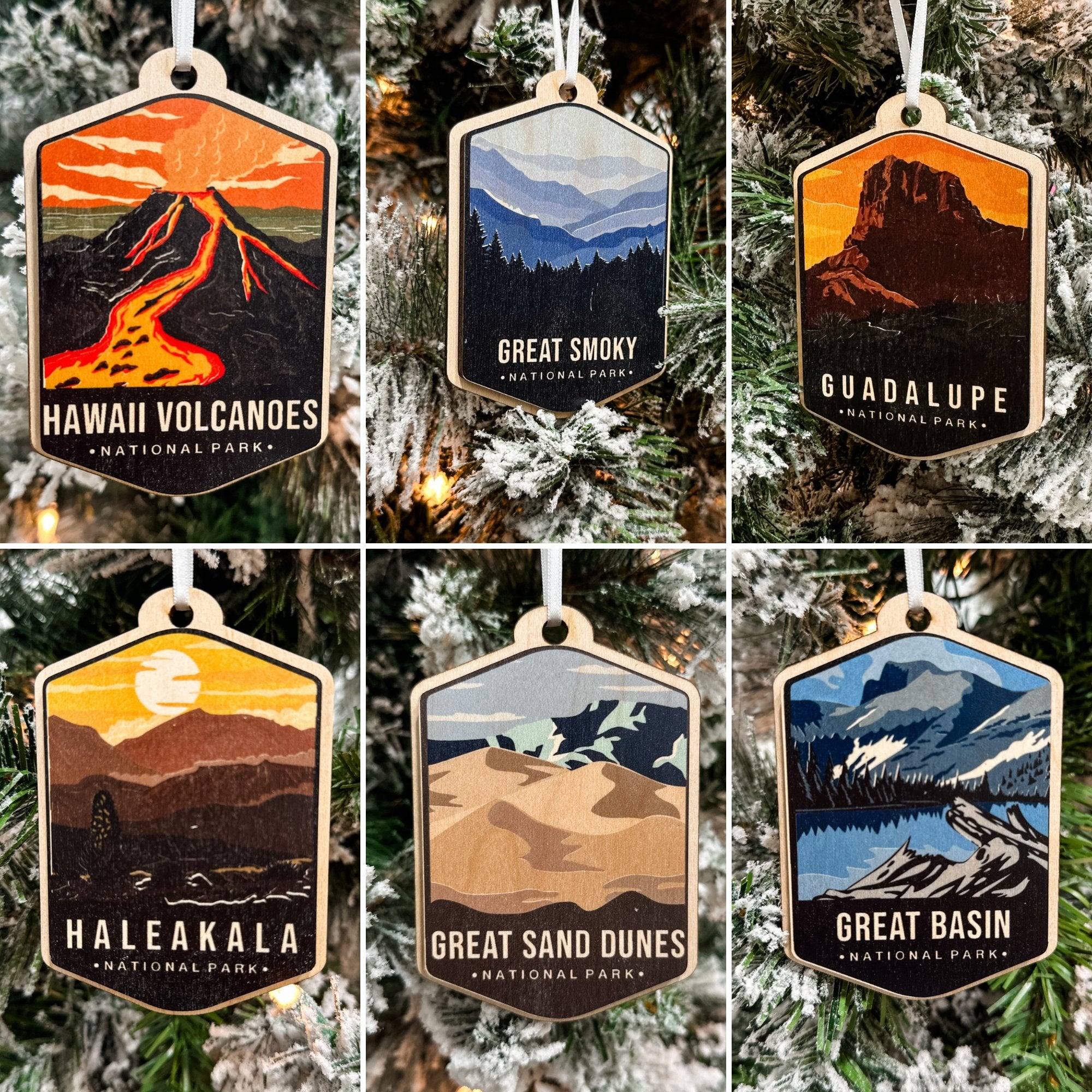 US National Parks Watercolour 3D Wood Ornaments **Choose from 63!** - Sticks & Doodles