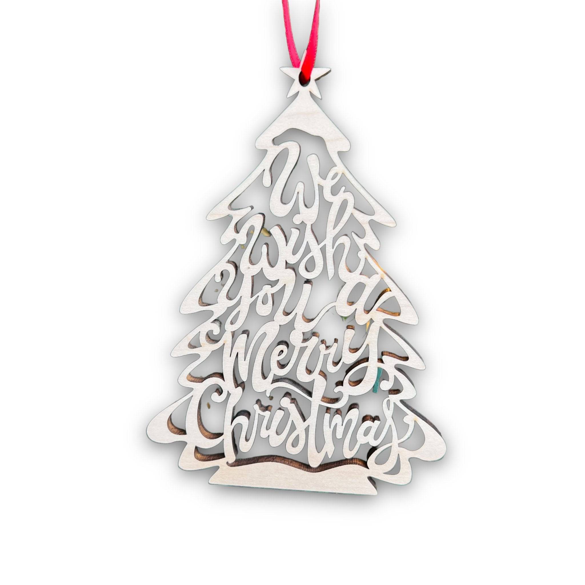 We Wish You a Merry Christmas Ornament - Sticks & Doodles